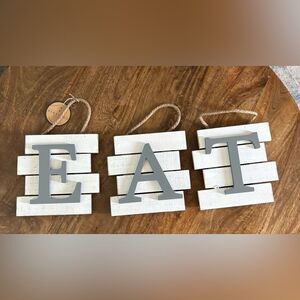 Barnyard Designs Eat/Tea Sign - Rustic Wall Decor